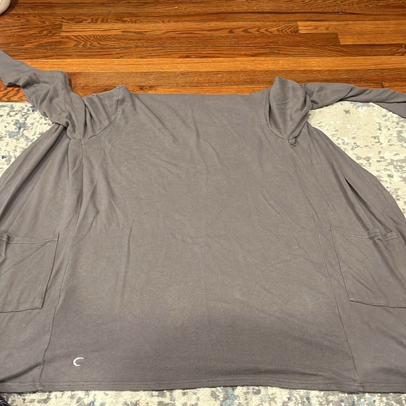 ZYIA Active Women's Steel Gray Boyfriend Lounge Cardigan Size M - Picture 3 of 4